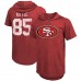 Футболка с капюшоном George Kittle San Francisco 49ers Majestic Threads - Heathered Scarlet