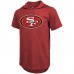 Футболка с капюшоном George Kittle San Francisco 49ers Majestic Threads - Heathered Scarlet