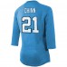 Футболка с рукавом 3/4 Jeremy Chinn Carolina Panthers Womens Team Player Name & Number Tri-Blend Raglan - Blue