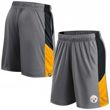 Pittsburgh Steelers Rush Shorts - Gray