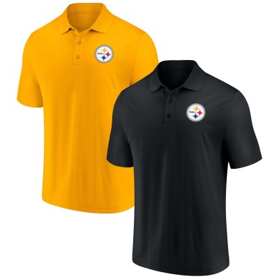 Две футболки поло Pittsburgh Steelers Home and Away - Black/Gold