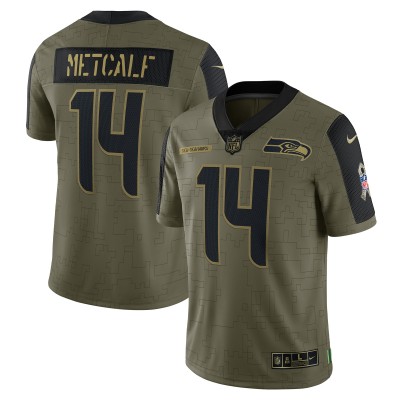 Игровая джерси DK Metcalf Seattle Seahawks Nike Salute To Service Limited Player - Olive