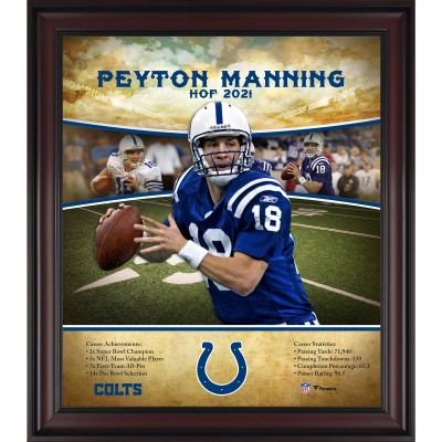 Indianapolis Colts Peyton Manning Fanatics Authentic Framed 15 x 17 Hall of Fame Career Profile