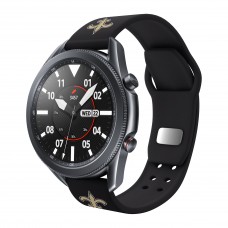 New Orleans Saints 20mm Samsung Compatible Watch Band - Black