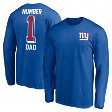 Футболка с длинным рукавом New York Giants #1 Dad - Royal