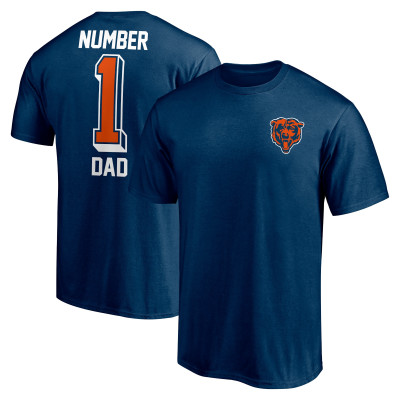 Футболка Chicago Bears Fanatics Navy #1 Dad