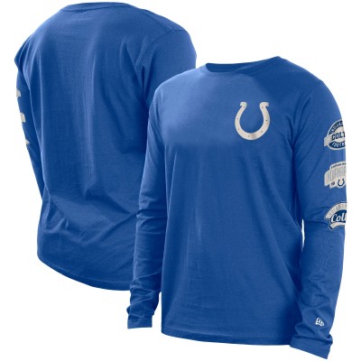 Футболка с длинным рукавом Indianapolis Colts New Era Hype 2-Hit - Royal