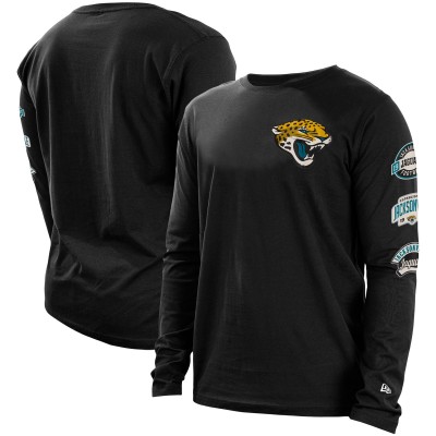 Jacksonville Jaguars New Era Black Hype 2-Hit Long Sleeve T-Shirt