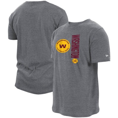 Футболка Washington Football Team New Era Split Logo 2-Hit - Heathered Gray