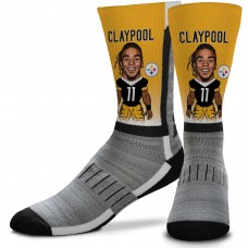 Chase Claypool Pittsburgh Steelers For Bare Feet MVP Crew Socks