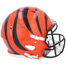 Autographed Cincinnati Bengals Chad Johnson Fanatics Authentic Riddell Speed Authentic Helmet with 'Ocho Cinco' Inscription