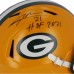 Autographed Green Bay Packers Charles Woodson Fanatics Authentic Riddell Speed Replica Helmet with HOF 21 Inscription