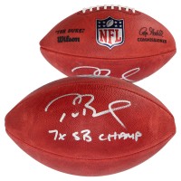Мяч американского футбола NFL Tom Brady Tampa Bay Buccaneers Authentic Autographed Wilson Duke Full Color Pro with 7x SB Champ Inscription