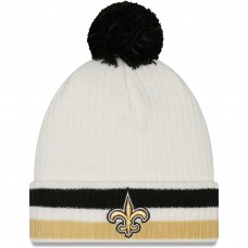 Шапка с помпоном New Orleans Saints New Era Retro - White
