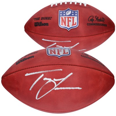 Мяч американского футбола NFL Trevor Lawrence Jacksonville Jaguars Authentic Autographed Wilson Duke Full Color Pro