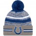 Шапка с помпоном Indianapolis Colts New Era 2021 NFL Sideline Sport Official - Royal/Gray