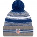 Шапка с помпоном Indianapolis Colts New Era 2021 NFL Sideline Sport Official - Royal/Gray