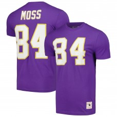 Футболка Randy Moss Minnesota Vikings Mitchell & Ness 40th Anniversary Retired Player Name & Number - Purple