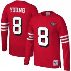 Футболка РЕТРО с длинным рукавом Steve Young San Francisco 49ers Mitchell & Ness 1994 - Scarlet Футболка РЕТРО с длинным рукавом Steve Young San Francisco 49ers Mitchell & Ness 1994 - Scarlet