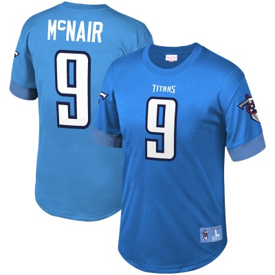 Футболка Steve McNair Tennessee Titans Mitchell & Ness Retired Mesh - Light Blue