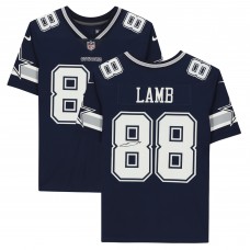 Игровая джерси CeeDee Lamb Dallas Cowboys Autographed Fanatics Authentic Navy Nike Limited