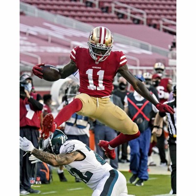 Unsigned San Francisco 49ers Brandon Aiyuk Fanatics Authentic Hurdle Photograph
