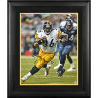 Фото с автографом Pittsburgh Steelers Jerome Bettis Fanatics Authentic Framed 16 x 20 White Jersey Running