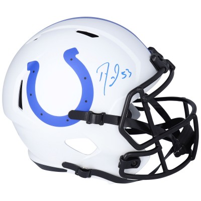 Autographed Indianapolis Colts Shaquille Leonard Fanatics Authentic Riddell Lunar Speed Replica Helmet