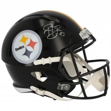 Autographed Pittsburgh Steelers Troy Polamalu Fanatics Authentic Riddell Speed Full-Size Replica Helmet