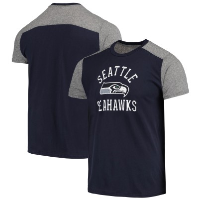 Футболка Seattle Seahawks Majestic Threads Field Goal Slub - College Navy/Gray