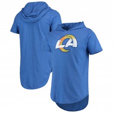 Los Angeles Rams Majestic Threads Primary Logo Tri-Blend Hoodie T-Shirt - Royal