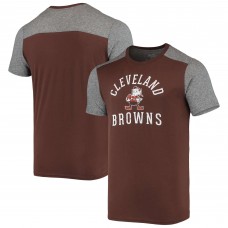 Футболка Cleveland Browns Majestic Threads Gridiron Classics Field Goal Slub - Brown/Heathered Gray