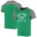 Футболка New York Jets Majestic Threads Gridiron Classics Field Goal Slub - Kelly Green/Heathered Gray