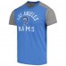 Los Angeles Rams Majestic Threads Gridiron Classics Field Goal Slub T-Shirt - Royal/Heathered Gray - оригинальная атрибутика Лос-Анджелес Рэмс
