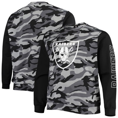 Футболка с длинным рукавом Las Vegas Raiders FOCO Camo - Black
