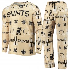 Пижама New Orleans Saints FOCO Wordmark - Gold