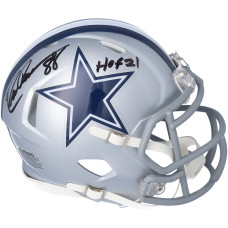 Autographed Dallas Cowboys Drew Pearson Fanatics Authentic Riddell Speed Mini Helmet with 'HOF 21 Inscription
