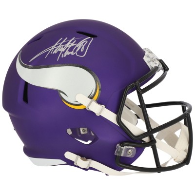 Autographed Minnesota Vikings Adrian Peterson Fanatics Authentic Riddell Speed Replica Helmet