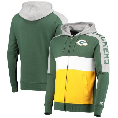Толстовка на молнии Green Bay Packers Starter Playoffs Color Block - Green/Gold