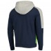 Толстовка на молнии Seattle Seahawks Starter Playoffs Color Block - College Navy/Neon Green