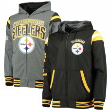 Куртка двусторонняя Pittsburgh Steelers G-III Sports by Carl Banks - Black/Charcoal
