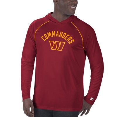 Футболка с длинным рукавом с капюшоном Washington Football Team Starter Raglan - Burgundy