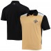 Поло New Orleans Saints MSX by Michael Strahan Challenge Color Block Performance - Gold/Black