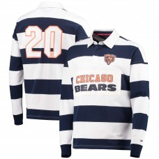 Поло с длинным рукавом Chicago Bears Tommy Hilfiger Varsity Stripe Rugby - Navy/White
