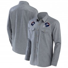 Denver Broncos NFL x Darius Rucker Collection by Fanatics Chambray Button-Up Long Sleeve Shirt - Gray