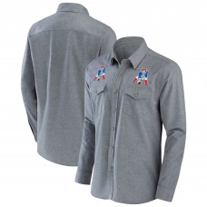 New England Patriots NFL x Darius Rucker Collection by Fanatics Chambray Button-Up Long Sleeve Shirt - Gray
