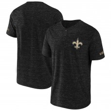 Футболка New Orleans Saints NFL x Darius Rucker Collection by Fanatics Black Slub Henley
