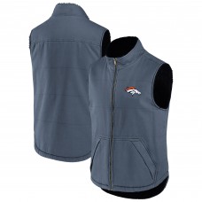 Denver Broncos NFL x Darius Rucker Collection by Fanatics Sherpa-Lined Full-Zip Vest - Navy