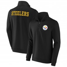 Pittsburgh Steelers NFL x Darius Rucker Collection by Fanatics Tri-Blend Quarter-Zip Sweatshirt - Black