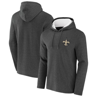 Толстовка New Orleans Saints NFL x Darius Rucker Collection by Fanatics Heathered Charcoal Waffle Knit